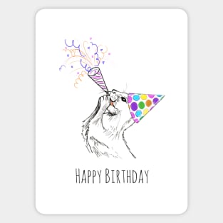 Happy Birthday Otter in Party Hat Sticker